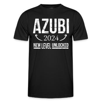 Azubi Geschenk Ausbildung 2024 Lehrling Spruch - Männer Funktions-T-Shirt - Schwarz - Vorne - AI Model Male 178 dark (178cm)