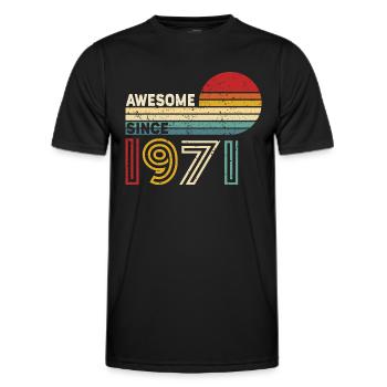 1971 Geschenk Geburtstag Jahrgang Spruch - Männer Funktions-T-Shirt - Schwarz - Vorne - AI Model Male 178 dark (178cm)