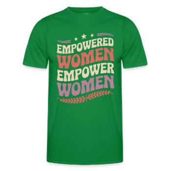 Empowered Women | Feminist statement - Men's Functional T-Shirt - kelly green - Front - AI Model Male 178 dark (178cm)