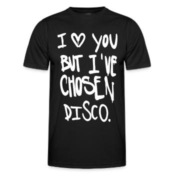 I love you but I´ve chosen disco. - Männer Funktions-T-Shirt - Schwarz - Vorne - AI Model Male 178 dark (178cm)