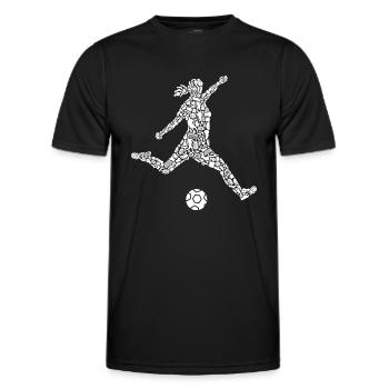 Fußball Spielerin Symbole Mädchen Fußballspielerin - Männer Funktions-T-Shirt - Schwarz - Vorne - AI Model Male 178 dark (178cm)