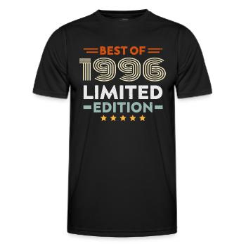 Retro 1996 Vintage Geschenk 28. Geburtstag 28 Jahre - Männer Funktions-T-Shirt - Schwarz - Vorne - AI Model Male 178 dark (178cm)