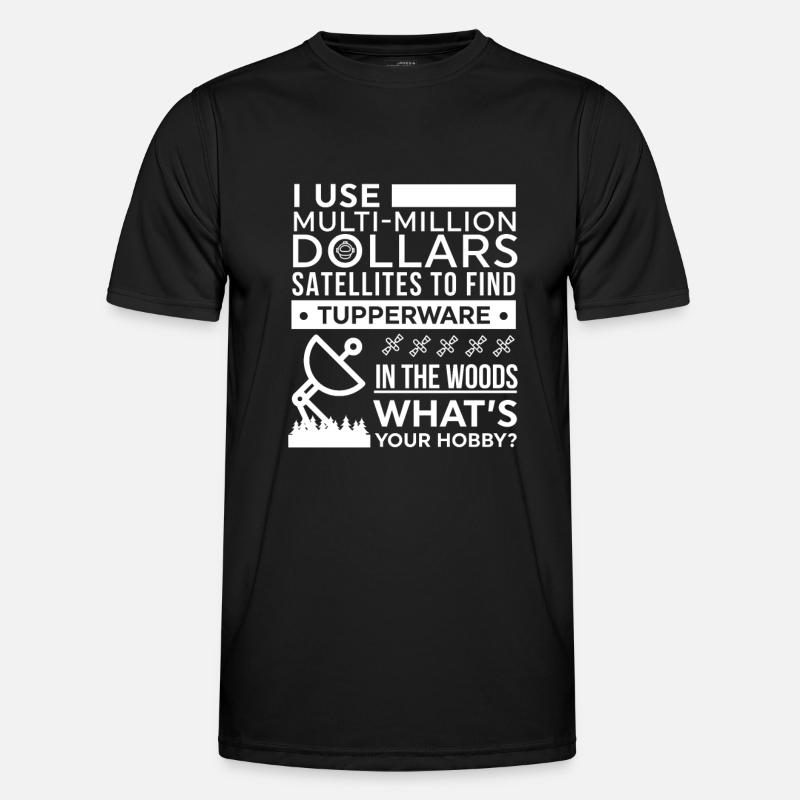 Geocaching Hobby Design - Men's Functional T-Shirt - black