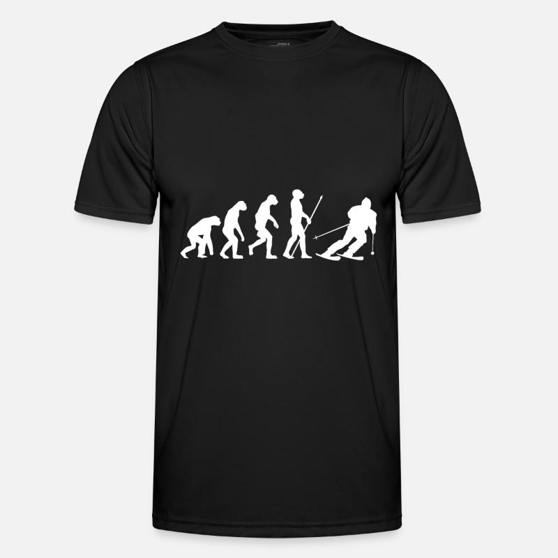 Skier evolution - Men's Functional T-Shirt - black