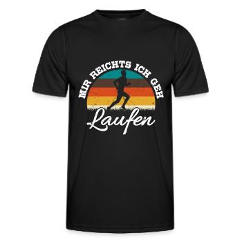 Mir reichts ich geh Laufen lustiges Jogging Motiv - Männer Funktions-T-Shirt - Schwarz - Vorne - AI Model Male 178 dark (178cm)