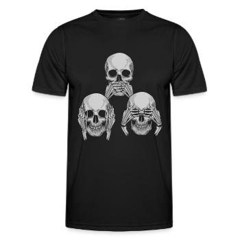 See nothing, hear nothing, say nothing - Men's Functional T-Shirt - black - Front - AI Model Male 178 dark (178cm)