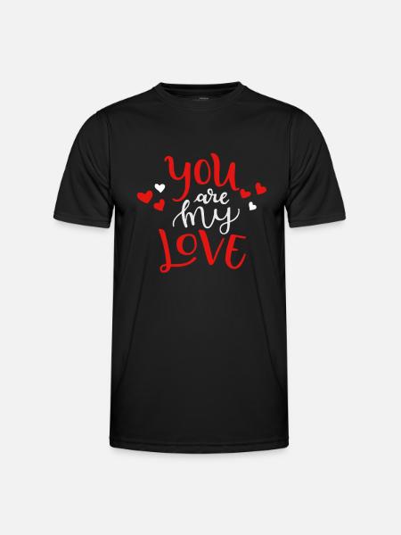 Tu es mon amour - T-shirt sport Homme - noir