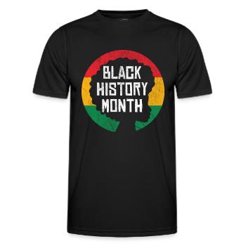 Black History Month - Männer Funktions-T-Shirt - Schwarz - Vorne - AI Model Male 178 dark (178cm)
