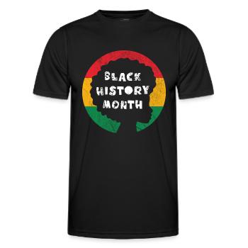 Black History Month - Männer Funktions-T-Shirt - Schwarz - Vorne - AI Model Male 178 dark (178cm)