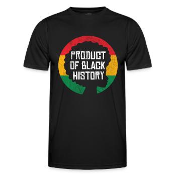 Produkt der Schwarzen Geschichte - Männer Funktions-T-Shirt - Schwarz - Vorne - AI Model Male 178 dark (178cm)