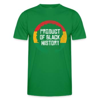 Produit de l’histoire des Noirs - T-shirt sport Homme - vert - Devant - AI Model Male 178 dark (178cm)