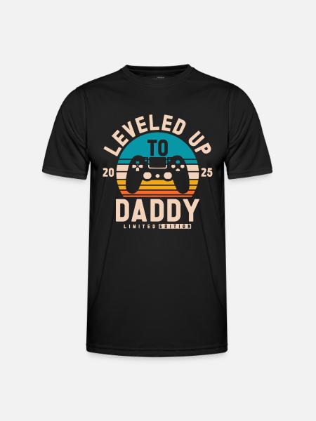 Promoted to Papa 2025 - Men's Functional T-Shirt - black