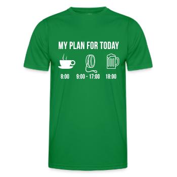 Drôle Yoyo Hobby Plan For Today - T-shirt sport Homme - vert - Devant - AI Model Male 178 dark (178cm)