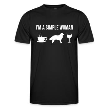 Haustier Neufundländer Hund Hund Süß Welpe - Männer Funktions-T-Shirt - Schwarz - Vorne - AI Model Male 178 dark (178cm)