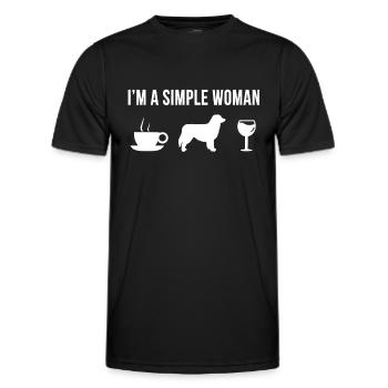 Haustier Australian Shepherd Hund Süß Welpe - Männer Funktions-T-Shirt - Schwarz - Vorne - AI Model Male 178 dark (178cm)