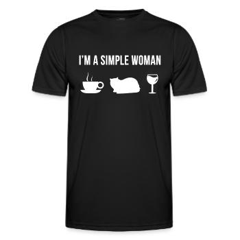 Funny Turkish Van Cat Cute Pet Simple - Men's Functional T-Shirt - black - Front - AI Model Male 178 dark (178cm)