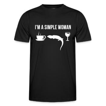 Funny Blue Tongue Skink Lizard Pet Reptile - Men's Functional T-Shirt - black - Front - AI Model Male 178 dark (178cm)