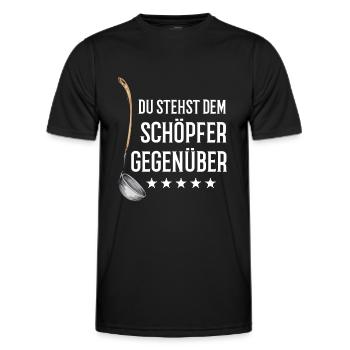 Lustiger Koch Spruch Köche Gastronomie - Männer Funktions-T-Shirt - Schwarz - Vorne - AI Model Male 178 dark (178cm)