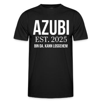 Azubi Geschenk Ausbildung 2025 Lehrling Spruch - Männer Funktions-T-Shirt - Schwarz - Vorne - AI Model Male 178 dark (178cm)