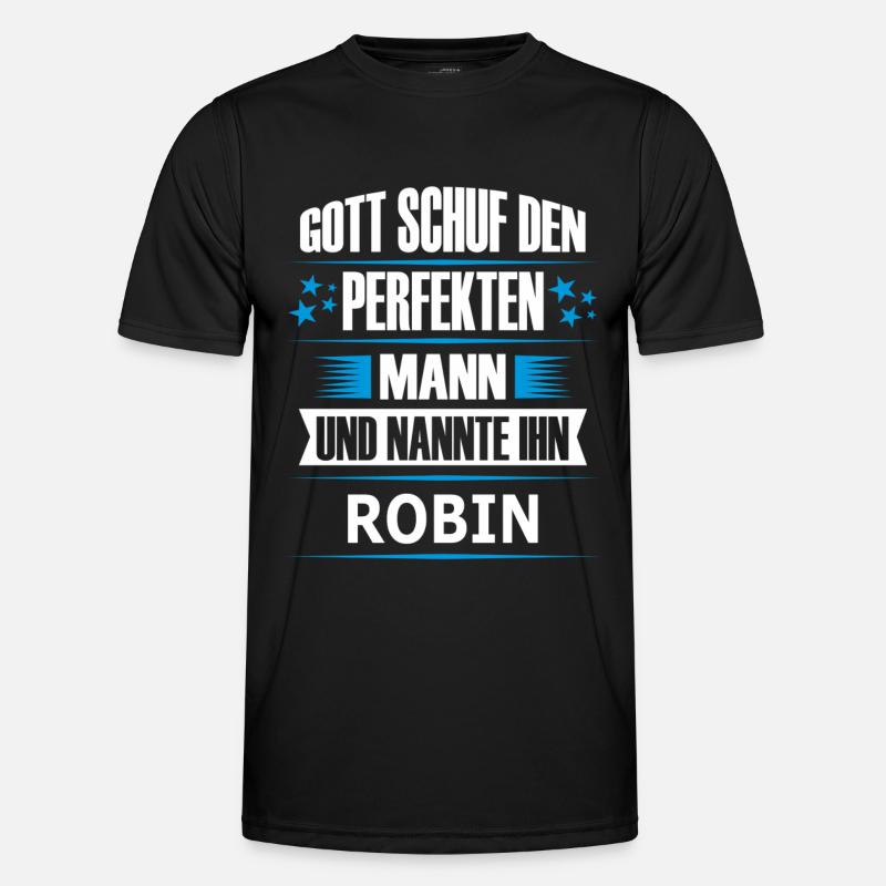 ROBIN - Männer Funktions-T-Shirt - Schwarz
