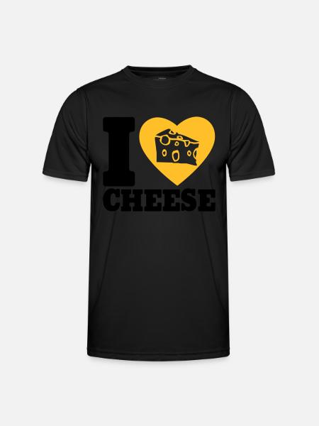 I love Cheese - T-shirt sport Homme - noir