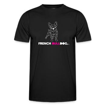 Französische Bulldogge Von RF weiß - Männer Funktions-T-Shirt - Schwarz - Vorne - AI Model Male 178 dark (178cm)