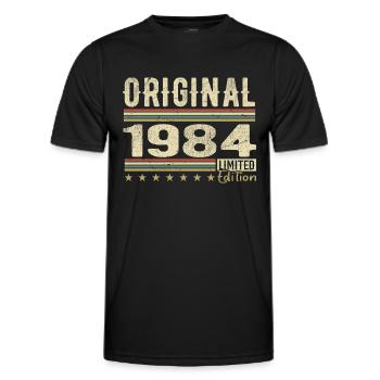 Original 1984 - Retro 1984 Geburtstagsgeschenk - Männer Funktions-T-Shirt - Schwarz - Vorne - AI Model Male 178 dark (178cm)