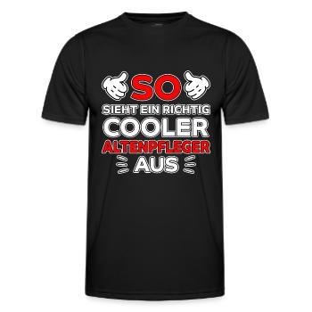 Altenpfleger Beruf Lustiger Spruch Pflege Geschenk - Männer Funktions-T-Shirt - Schwarz - Vorne - AI Model Male 178 dark (178cm)