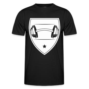 Bodybuilding Weightlifting Fitness Workout - Men's Functional T-Shirt - black - Front - AI Model Male 178 dark (178cm)