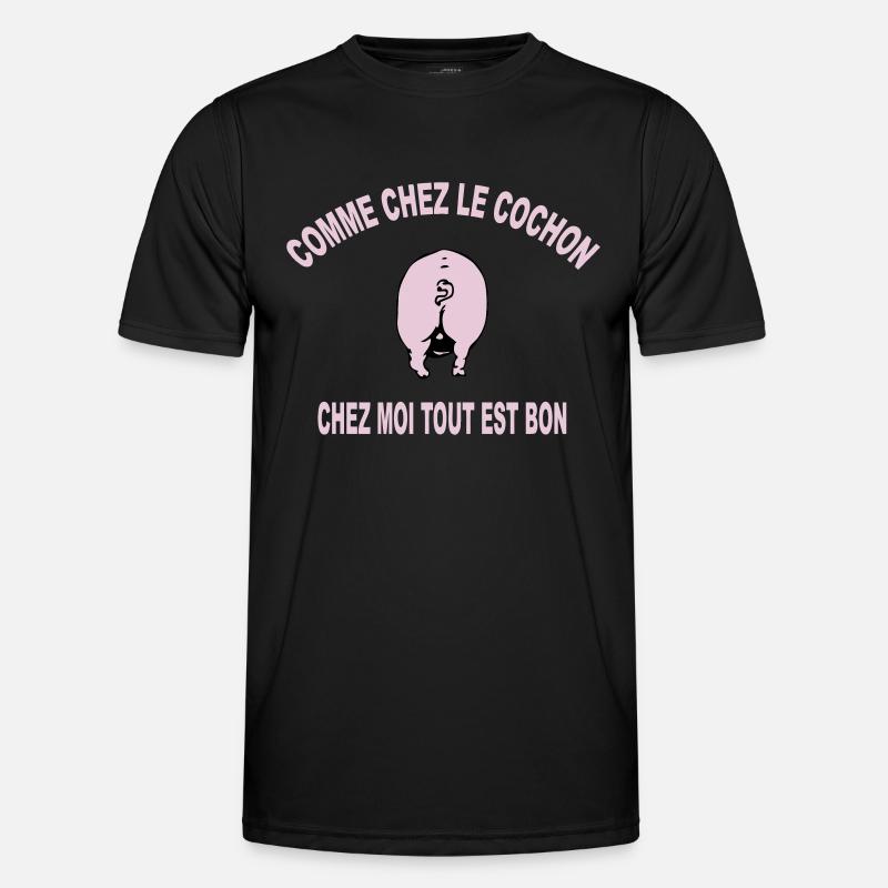 cochon T-shirt sport Homme