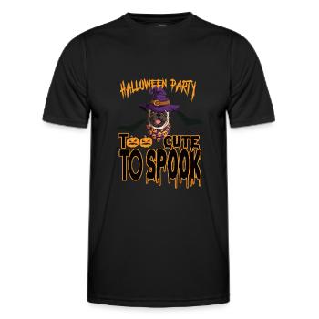 Halloween Party, trop mignon pour effrayer - T-shirt sport Homme - noir - Devant - AI Model Male 178 dark (178cm)