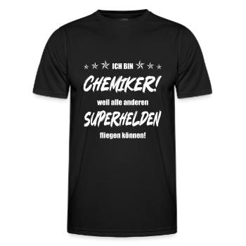 Ich bin Chemiker weil.... - Männer Funktions-T-Shirt - Schwarz - Vorne - AI Model Male 178 dark (178cm)