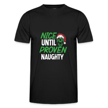 sympa jusqu'à preuve du contraire - T-shirt sport Homme - noir - Devant - AI Model Male 178 dark (178cm)