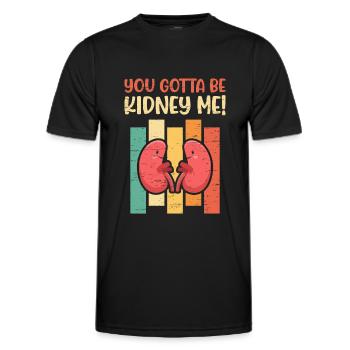 Kidney Donor Organ Transplant for a Organ Donor - Men's Functional T-Shirt - black - Front - AI Model Male 178 dark (178cm)