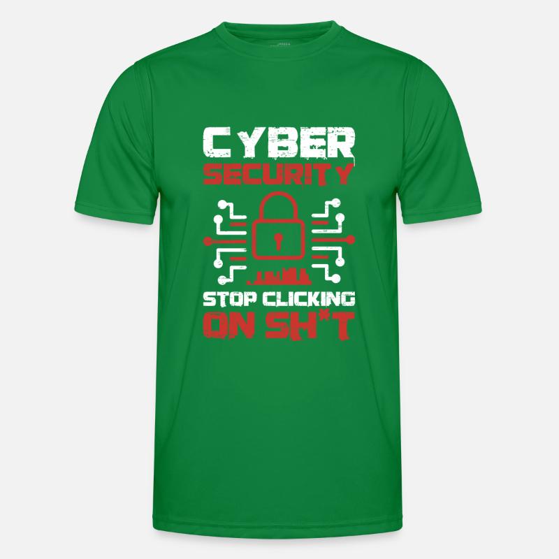 Cyber Security Stop Clicking Men's Functional T-Shirt
