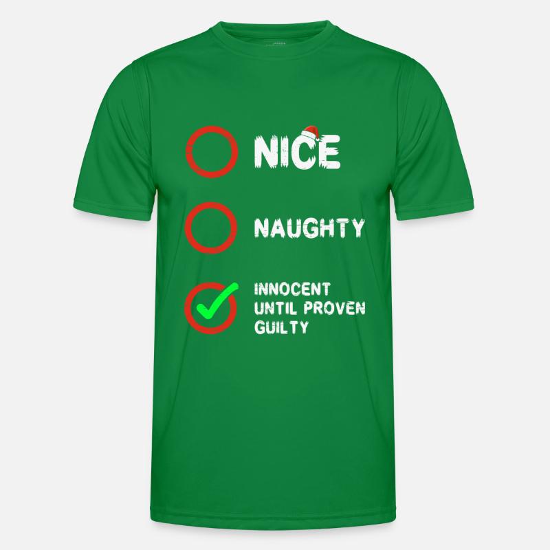 Nice Naughty Innocent Until Proven Guilty Men's Functional T-Shirt