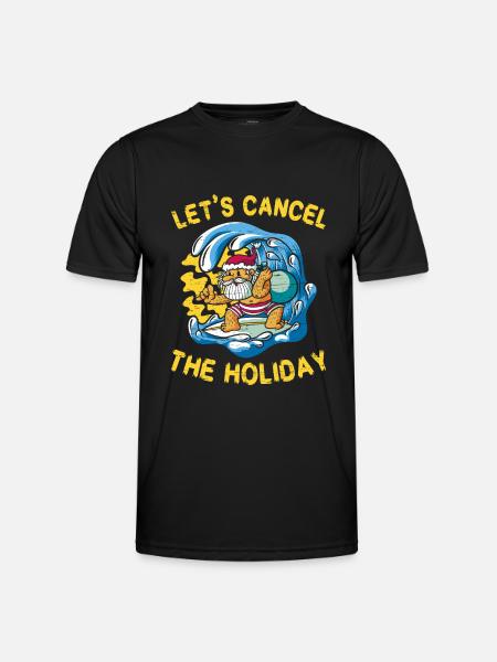 Santa Claus Surfing Holidays - Men's Functional T-Shirt - black