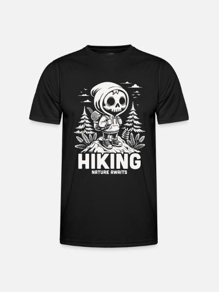 HIKING - Männer Funktions-T-Shirt - Schwarz
