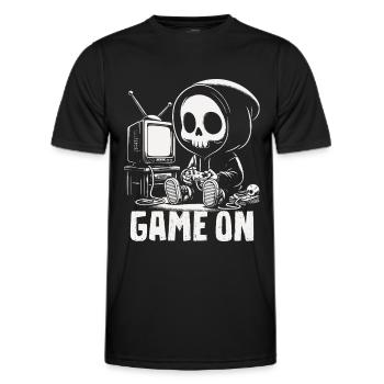 Game On - Männer Funktions-T-Shirt - Schwarz - Vorne - AI Model Male 178 dark (178cm)