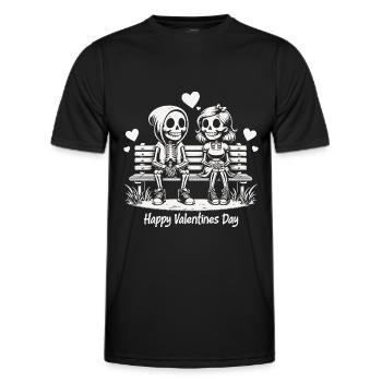 Happy Valentines day - Männer Funktions-T-Shirt - Schwarz - Vorne - AI Model Male 178 dark (178cm)