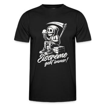 Eis geht immer - Männer Funktions-T-Shirt - Schwarz - Vorne - AI Model Male 178 dark (178cm)