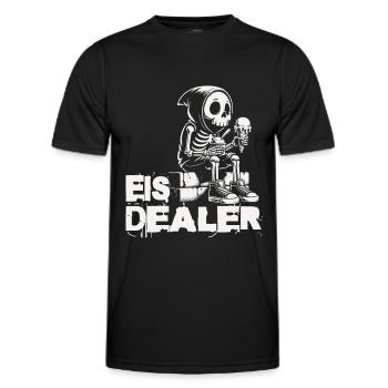 Eis Dealer - Männer Funktions-T-Shirt - Schwarz - Vorne - AI Model Male 178 dark (178cm)
