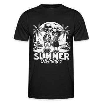 Summer Holidays - Männer Funktions-T-Shirt - Schwarz - Vorne - AI Model Male 178 dark (178cm)