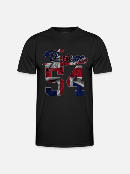 72E ANNIVERSAIRE UK MILLÉSIME 1954 - T-shirt sport Homme - noir