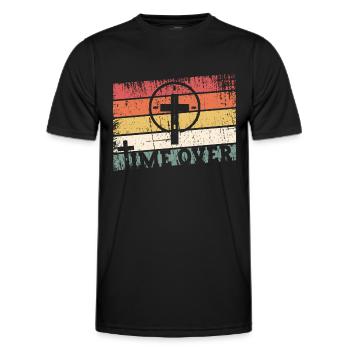 Jesus Christ Is Coming Soon - Time Is Over - Men's Functional T-Shirt - black - Front - AI Model Male 178 dark (178cm)