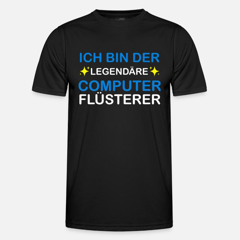 Ich bin der Legendäre Computer Flüsterer - Männer Funktions-T-Shirt - Schwarz