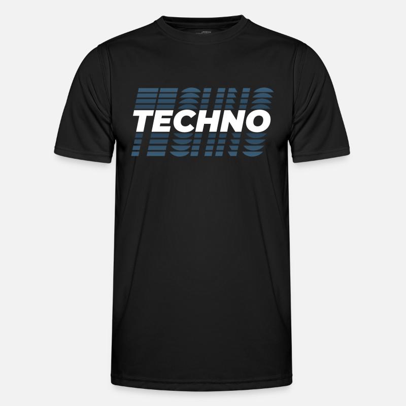 Techno design rehearsal, for DJ EDM Techno House Men's Functional T-Shirt