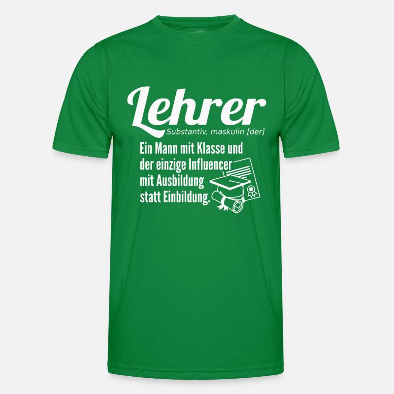 Lehrer Definition ein Mann mit Klasse Männer Funktions-T-Shirt
