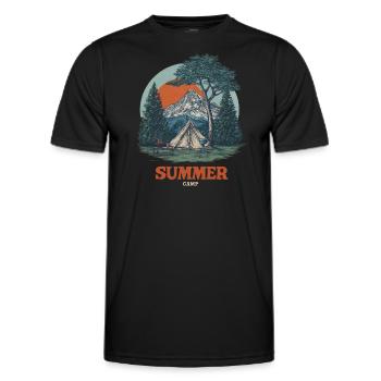 Summer Camp - Männer Funktions-T-Shirt - Schwarz - Vorne - AI Model Male 178 dark (178cm)