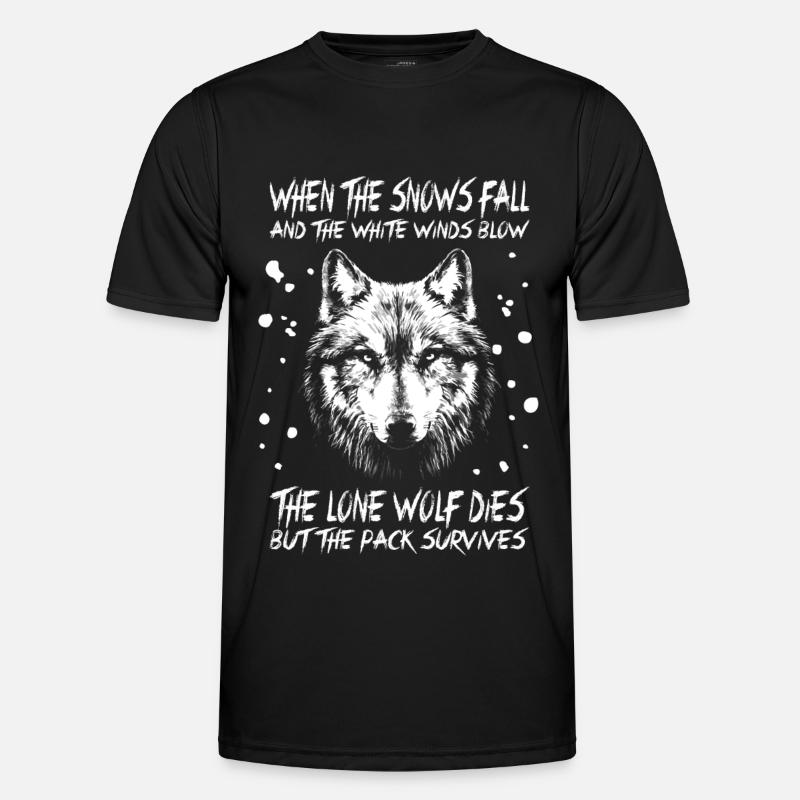 Der einsame Wolf stirbt - Männer Funktions-T-Shirt - Schwarz